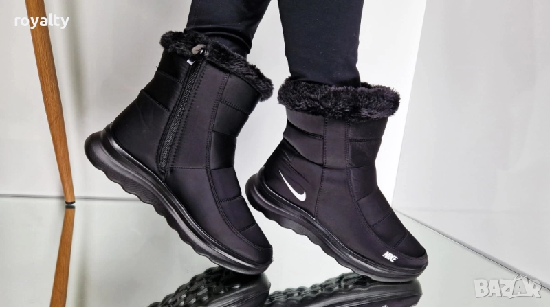 Nike Черни Дамски Апрески С Пух, снимка 1