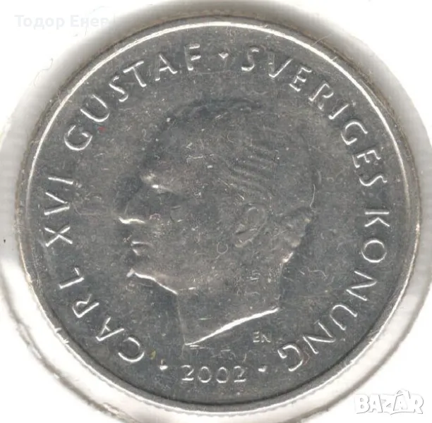 Sweden-1 Krona-2002 B-KM# 894-Carl XVI Gustaf, снимка 1