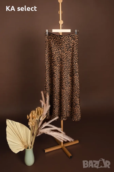 Сатенена пола – Leopard Luxe, снимка 1