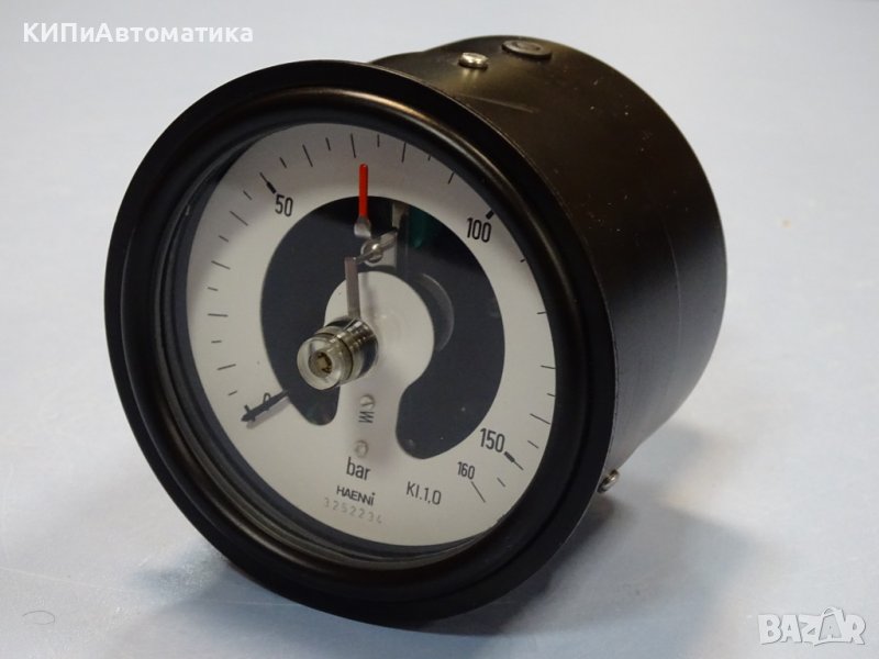 контактен Манометър HAENNi 160Bar Ø100mm G1/2”, снимка 1