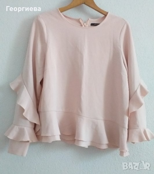Блуза в пастелнорозово с дълъг ръкав, снимка 1