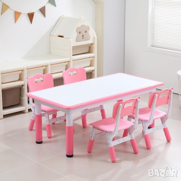 Детски комплект маса с 4 стола ZC-ZYZH-01, снимка 1
