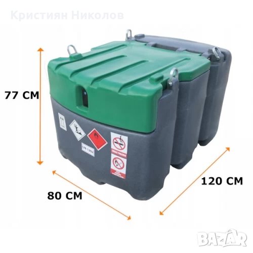 Мобилен резервоар за гориво с колонка без разходомер JFC - 425L, снимка 1