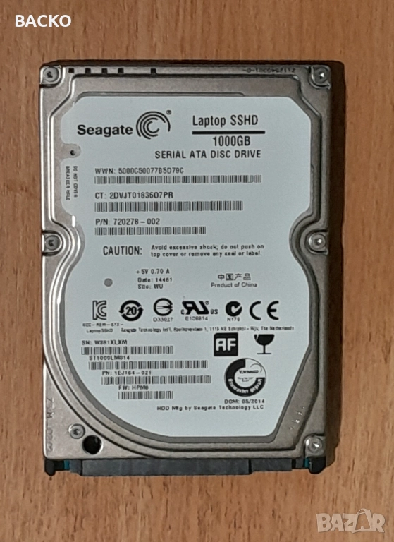 Хард диск 1ТВ 2,5" SEAGATE, снимка 1
