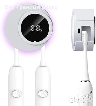 Нов UV стерилизатор за четки за зъби UVC UVA сушене LED дисплей Type-C, снимка 1