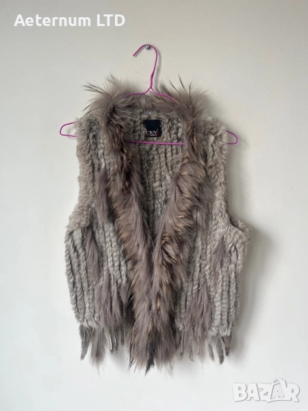 Дамски елек с естествен заешки косъм , снимка 1