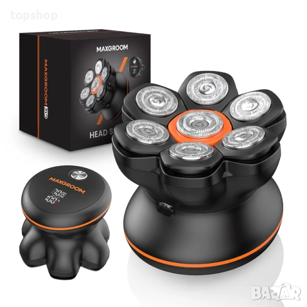 Нова самобръсначки Maxgroom 7 глави за мъже, 7D водоустойчива с подобрено гъвкаво острие, дълъг ..., снимка 1