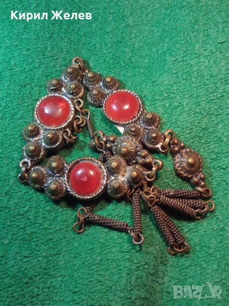 ВЪЗРОЖДЕНСКИ БРОНЗОВ НАКИТ ОГЪРЛИЦА с КЕХЛИБАР 4356, снимка 1