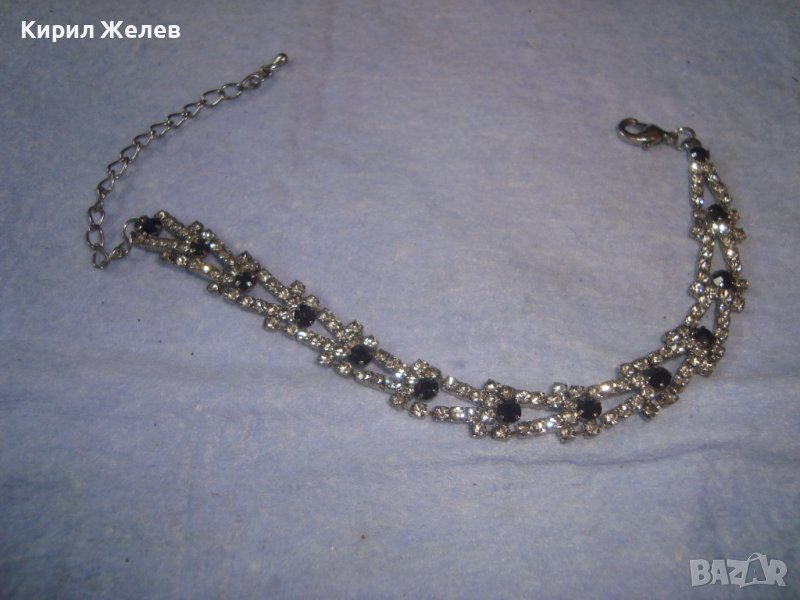 СРЕБРИСТА КРИСТАЛНА ФЕШЪН - АРТ КРАСИВА НЕЖНА ГРИВНА 7236, снимка 1