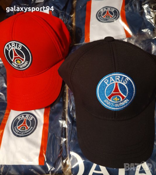 Шапка ПСЖ Черна/Червена с Козирка 15лв НОВО Футбол, снимка 1