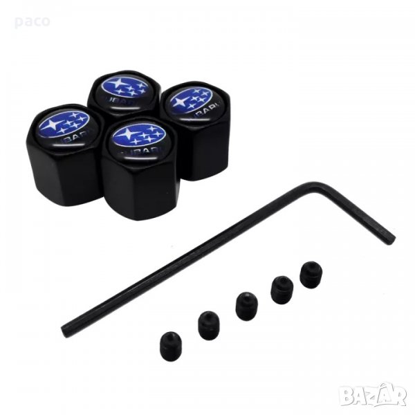 Защита от кражба! Метални капачки за вентили Субару!, снимка 1