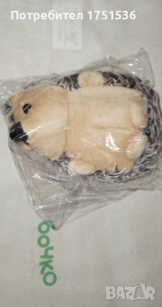 Плюшено таралежче и платнена чанта , снимка 1