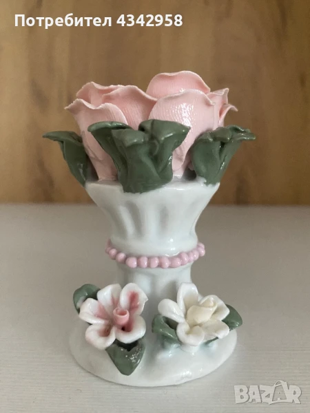 Порцеланов ретро свещник .Германия , снимка 1