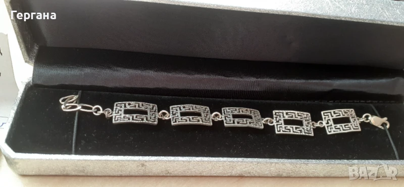 Сребърна гривна, снимка 1