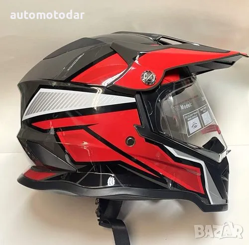 Каска с визьор мото крос ендуро атв, снимка 1