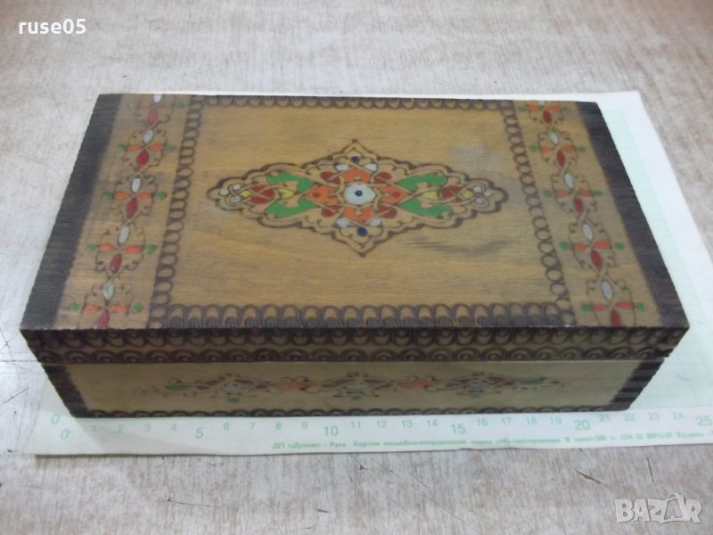 Кутия дървена пирографирана от соца - 2, снимка 1