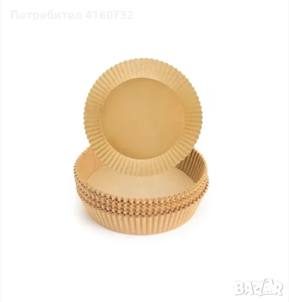 Еднократни кръгли  форми за печене , хартия за печене 100бр, снимка 1