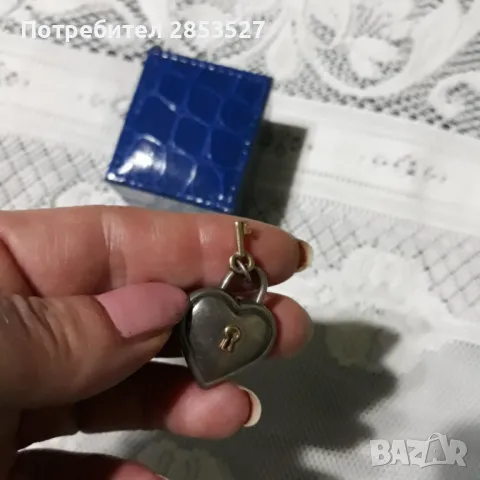 Посребрена Обеца, снимка 2 - Обеци - 48263240