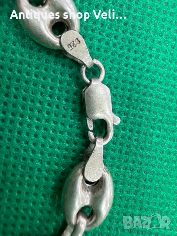 Сребърен ланец №7703 , снимка 4 - Колиета, медальони, синджири - 52719096