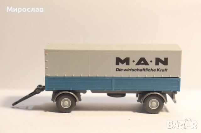 WIKING H0 1/87 МАН MAN РЕМАРКЕ КОЛИЧКА КАМИОН МОДЕЛ