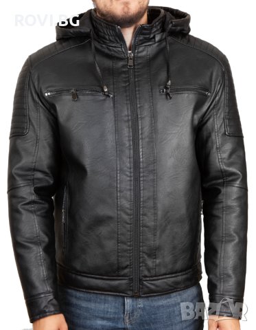 Мъжко зимно кожено яке – 3463 м-7хл, снимка 1