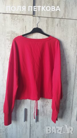 Червена блузка, снимка 3 - Блузи с дълъг ръкав и пуловери - 40399335