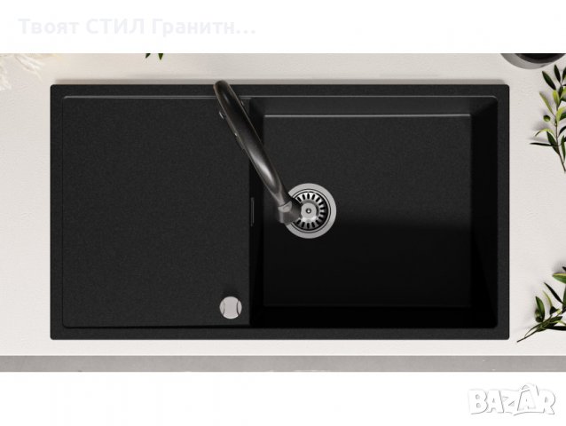 Кухненска Мивка от Гранит модел Ибиса 900 x 500 Supreme Графит, снимка 6 - Други - 37118263