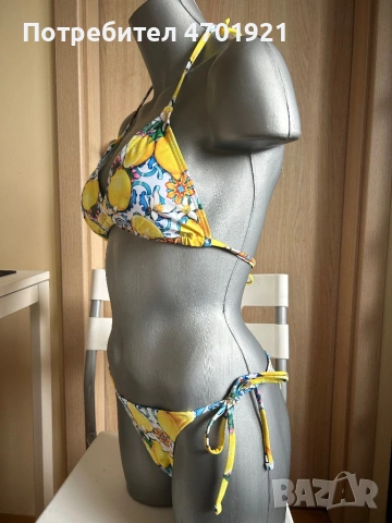 Дамски бански на лимони от две части , снимка 4 - Бански костюми - 53042054