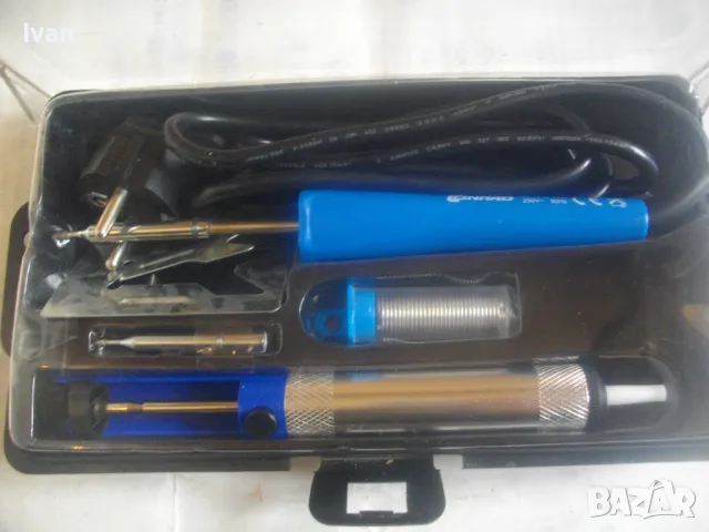 15W НОВ ЕЛ. ПОЯЛНИК ЗА МИКРОЕЛЕКТРОНИКА CONRAD ПЪЛЕН КОМПЛЕКТ С ПОМПА ЗА ИЗТЕГЛЯНЕ КАЛАЙ , снимка 4 - Поялници и запояване - 49765284