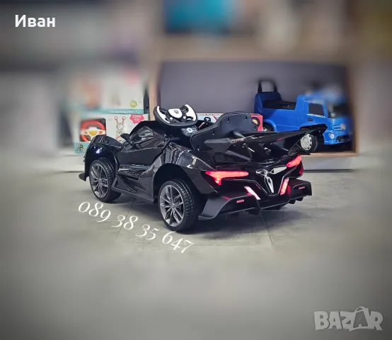 ТОП ЦЕНА!НОВО!Акумулаторна кола Flash BLACK с 4Х4,12V,EVA гуми,кожена седалка,USB,МЕТАЛИК, снимка 7 - Коли, камиони, мотори, писти - 48411312