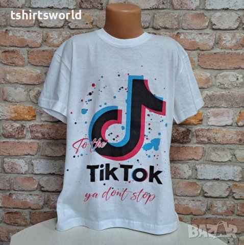 Нова мъжка тениска с дигитален печат TIK TOK, снимка 2 - Тениски - 42682775