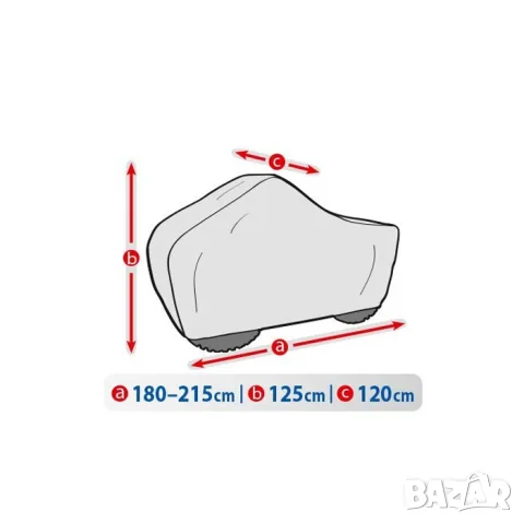 Сиво покривало Kegel Basic L QUAD за ATV, снимка 3 - Аксесоари и консумативи - 55866087