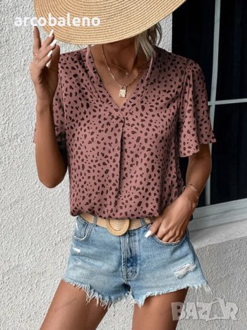 Модна дамска риза с леопардов принт, 3цвята , снимка 3 - Ризи - 40867947