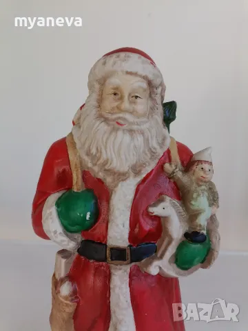 Vintage статуетки Дядо Коледа и коледен музикант , снимка 2 - Статуетки - 48389842