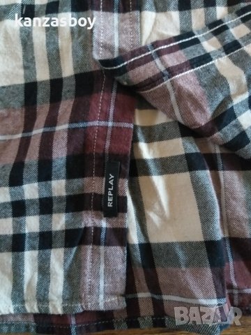 Replay Long Sleeve Shirt Brow - страхотна мъжка риза КАТО НОВА ХЛ, снимка 9 - Ризи - 42251327