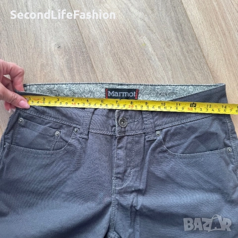 Дамски панталон Marmot 3/4 сив размер S, снимка 3 - Панталони - 53910709