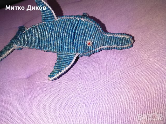 Делфин 205х133х85мм метални нишки красим за украса, снимка 2 - Декорация за дома - 44375674