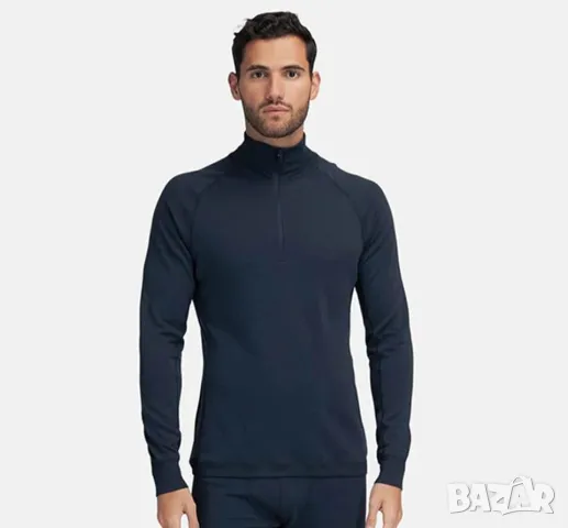 Tufte Bambull M с половин цип Мерино вълнен слой