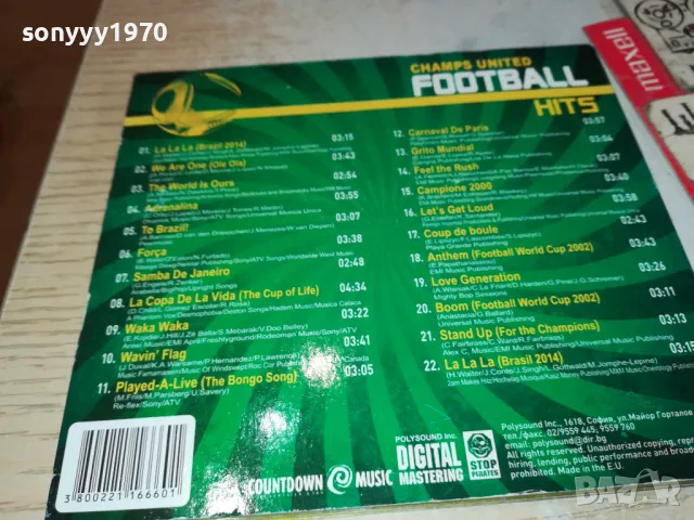 FOOTBALL HITS BRASIL CD 1004252242, снимка 9 - CD дискове - 49852020