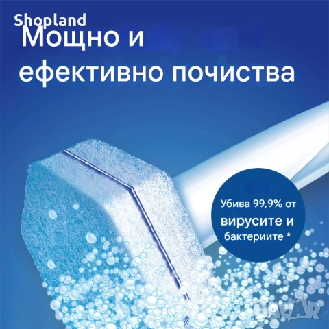 Четка за тоалетна със сменяеми накрайници – 42 броя в комплекта, почиства 2 пъти по-добре от обикнов, снимка 5 - Други стоки за дома - 51920129