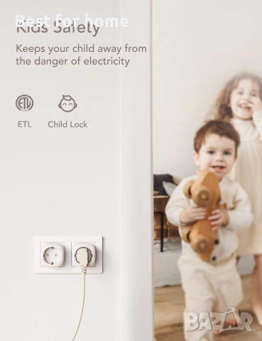 Wi-F,смарт контакти Nooie  съвместим с Alexa, Smart Life и Tuya-4 броя, снимка 7 - Друга електроника - 52533257