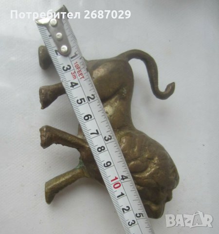 котка и лъв метал бронз месинг фигура статуетка , снимка 5 - Статуетки - 31488773