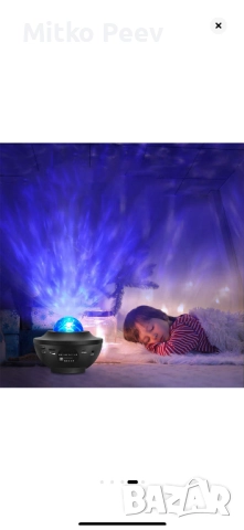 Нощна лампа с проекция на звезда и луна, снимка 9 - Друга електроника - 52862067