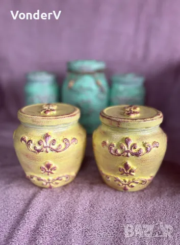 Комплекти за Подарък Стъклени бурканчета за сладки подправки бисквитки Декорирани, снимка 4 - Други - 49963243