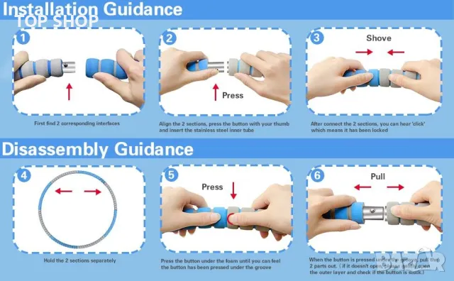 Фитнес обръч 1,2 кг- Модел 2, снимка 4 - Йога - 48925022