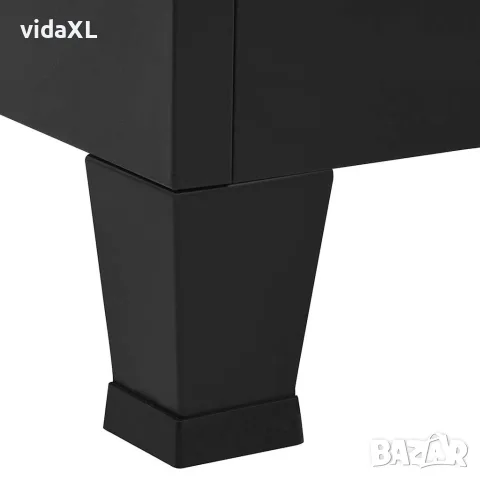 vidaXL Индустриален скрин за съхранение, черен, 90x40x100 cм, стомана, снимка 5 - Скринове - 56146165