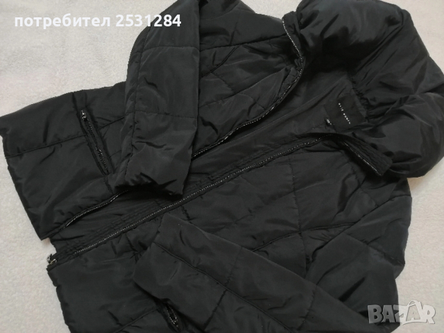 Зимно черно яке, като ново, без забележки 