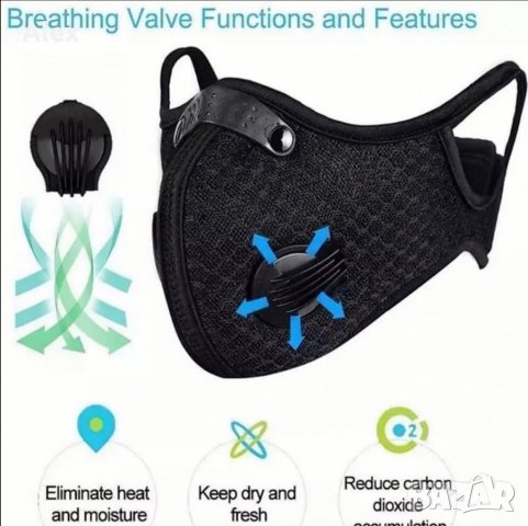 Маска със 3 филтъра, снимка 7 - Спортна екипировка - 34981103