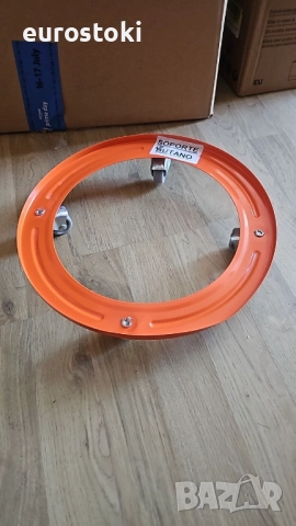 Broncinox 10118 Com Gas  - Метална поставка с колела за бутилка с бутан, за кани за вода, саксии, снимка 4 - Други стоки за дома - 51458070