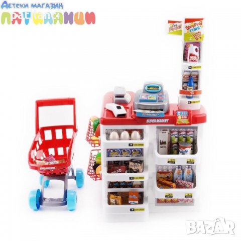 Детски магазин с продукти и количка за пазаруване, снимка 3 - Играчки за стая - 30698248